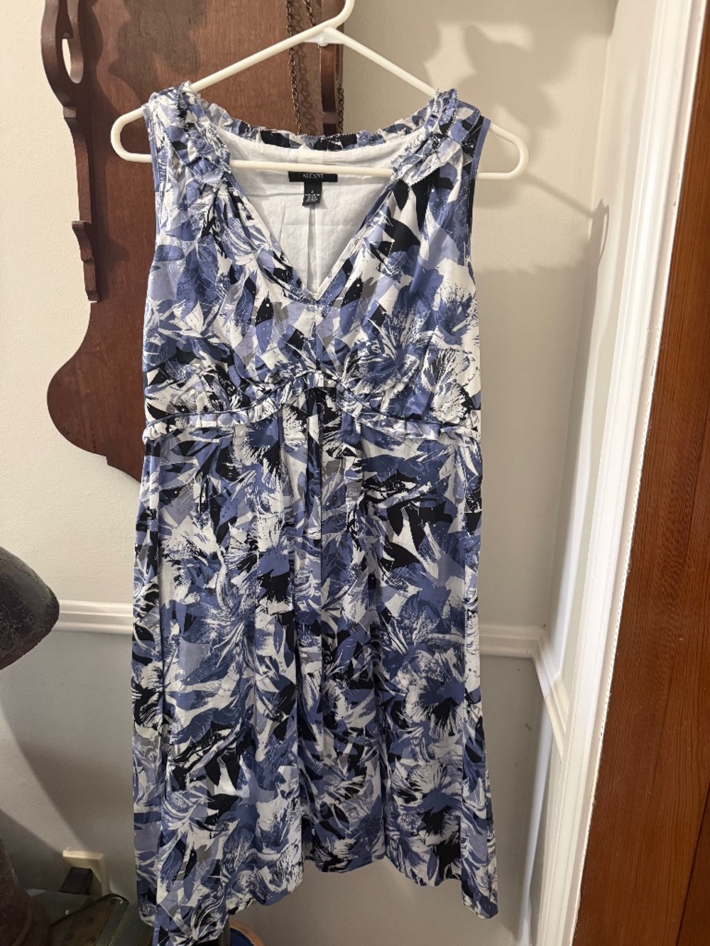 Alfani Dress, Blue and White